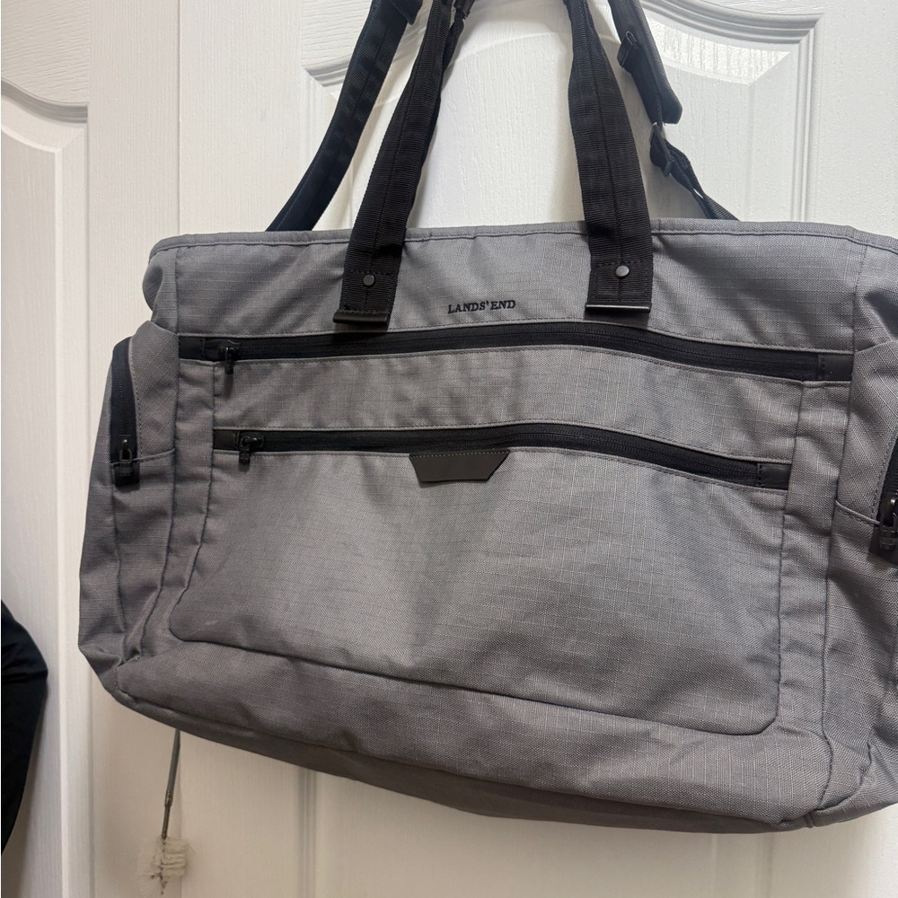 Lands End Nylon duffle bag, weekender/travel bag  Gray Duffel Bag for Me